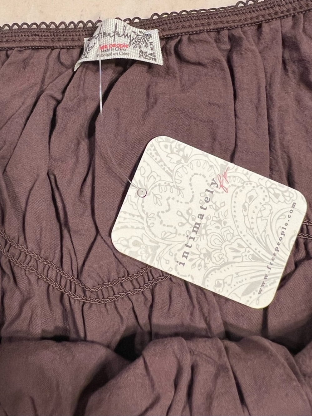 FREE PEOPLE Sweet On Bloomer Shorts French Chocolate High Rise Vintage Style M - Picture 13 of 16
